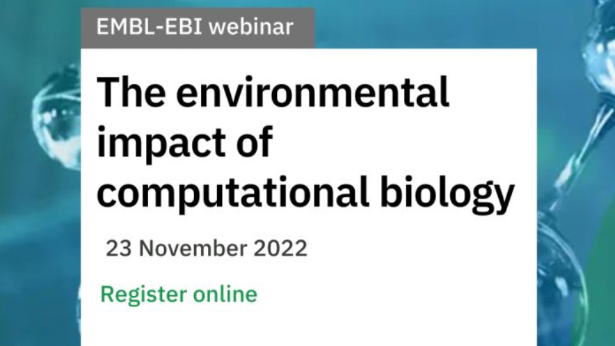 The carbon footprint of computational biology, an EMBL-EBI training webinar.